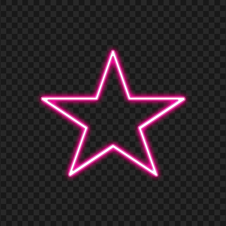 HD Pink Neon Star PNG