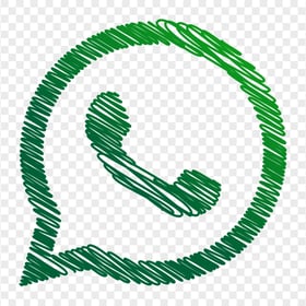 HD Modern Beautiful Scribble Style Whatsapp Logo Icon PNG