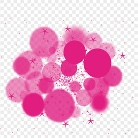 HD Pink Bokeh Lights Circles Effect PNG