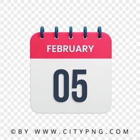 5th February Date Vector Calendar Icon HD Transparent PNG