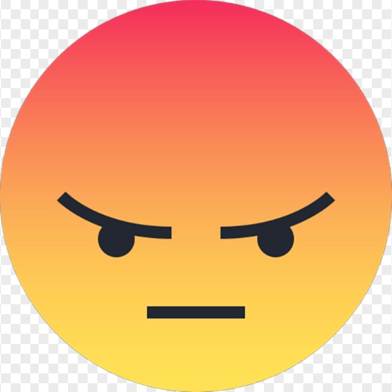 Facebook Reaction Like Angry Emoticon Face Icon | Citypng