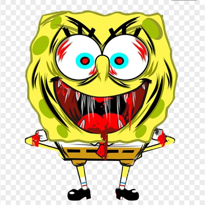 HD Spongebob Zombie Front View Characters Transparent PNG