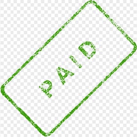 Rectangular Green Paid Stamp Icon