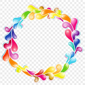 HD Multicolor Circular Frame for Kids PNG