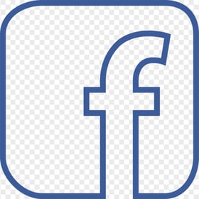 Square Blue Outline Facebook Fb Logo Icon