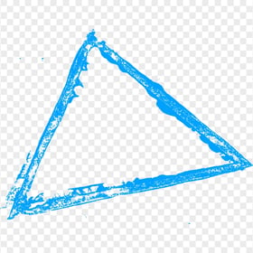 Blue Grunge Triangle PNG