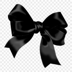 Black Real Ribbon Bow Tie Transparent Background