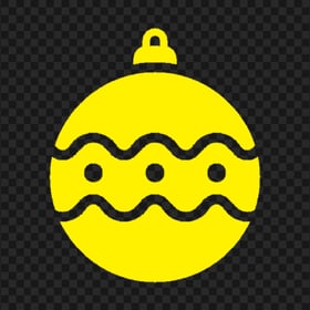 Download Yellow Ornament Ball Icon PNG