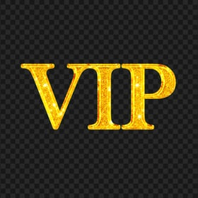 VIP Gold Glitter Word Logo Sign HD PNG