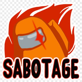 HD Orange Character Among Us Crewmate Imposter Sabotage Logo PNG