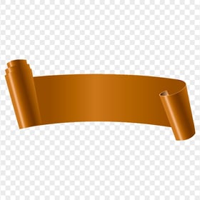 Orange Curved Banner Ribbon Image PNG