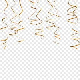 Brown Gold Confetti Streamers HD PNG