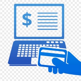 Blue E-commerce Electronic Payment System Icon