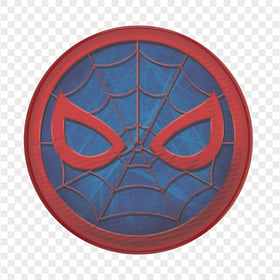 Spiderman Icon Blue & Red Circle Face PNG