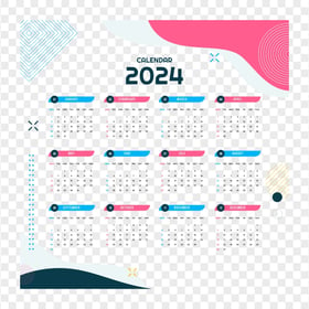 HD Creative Design Of Calendar 2024 Transparent PNG