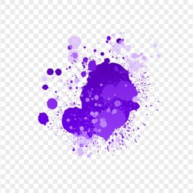 HD Splash Effect Of Purple Paint Transparent Background