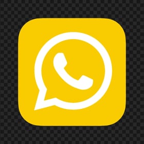 HD Yellow & White Whatsapp Wa Whats App Square Logo Icon PNG