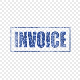 Blue Invoice Business Word Stamp With Border