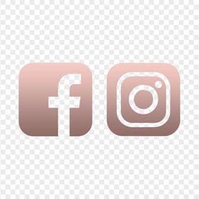 HD Facebook Instagram Rose Gold Logos Icons PNG