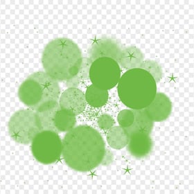 HD Green Bokeh Lights Circles Effect PNG