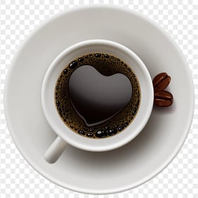 HD Coffee Tea Cup Glass Top View PNG