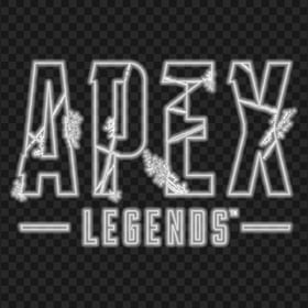 HD Glowing Neon White Apex Legends Outline Logo PNG