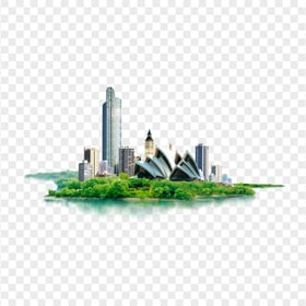 Sydney Building Skyline City Cityscape Illustration PNG