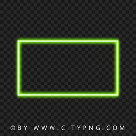 HD Green Neon Frame Transparent PNG