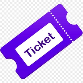 Purple Ticket Vector Flat Logo Icon