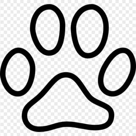 Cute Kitten & Puppy Black Paw Print Outlines Transparent PNG