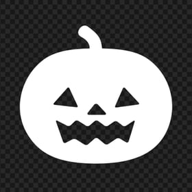 White Halloween Jack O Lantern Pumpkin Silhouette