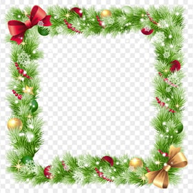 HD Christmas Holidays New Year Decoration Frame PNG