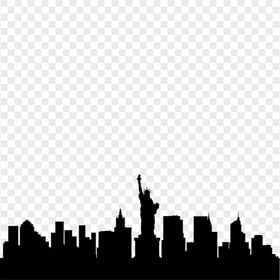 HD PNG New York Metropolis City Black Silhouette