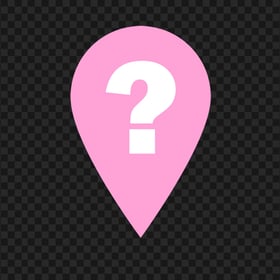 Pink Location Question Mark Icon PNG