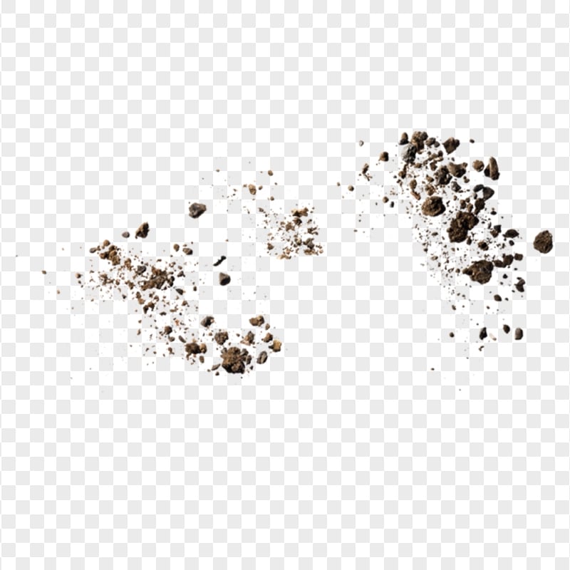 HD Sand Stone Explosion Splash PNG