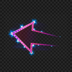 Pink Lighting Arrow Pointing Left FREE PNG
