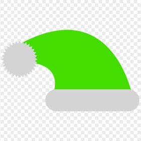 HD Flat Green Christmas Santa Claus Hat Vector Icon PNG