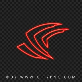 Nvidia GeForce Red Neon Logo FREE PNG
