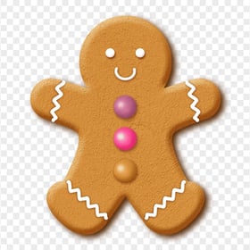 Realistic Illustration Gingerbread Man Cookie HD PNG