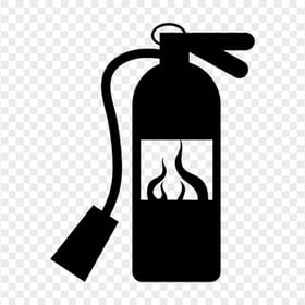 Black Fire Firefighting Extinguishers Icon