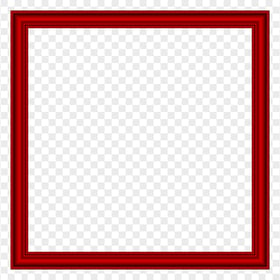 HD Red Wood Square Frame Transparent PNG
