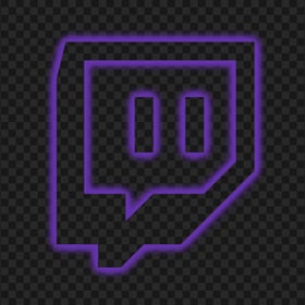 HD Twitch Purple Neon Logo Icon Transparent Background PNG