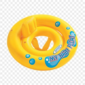HD Yellow Baby Buoy Ring Pool Float PNG