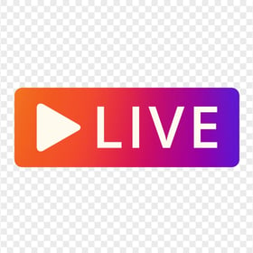 HD Instagram Live Stream Button Play PNG