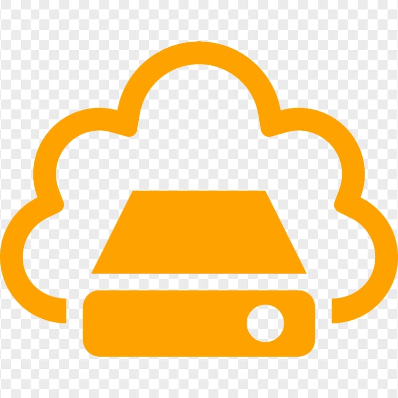 PNG Orange Storage Cloud Service icon