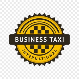 Business Taxi International Logo Label PNG