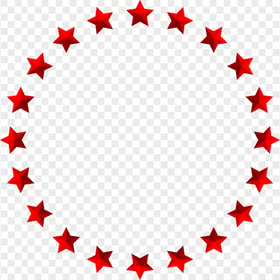 Circle Red Stars Border HD PNG