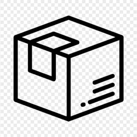 HD Package Delivery Black Box Parcel Icon Transparent PNG