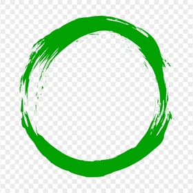 Brush Stroke Green Circle Download PNG