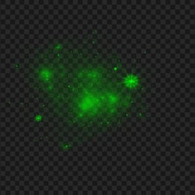 HD Green Sparkles Glowing Splash Effect PNG
